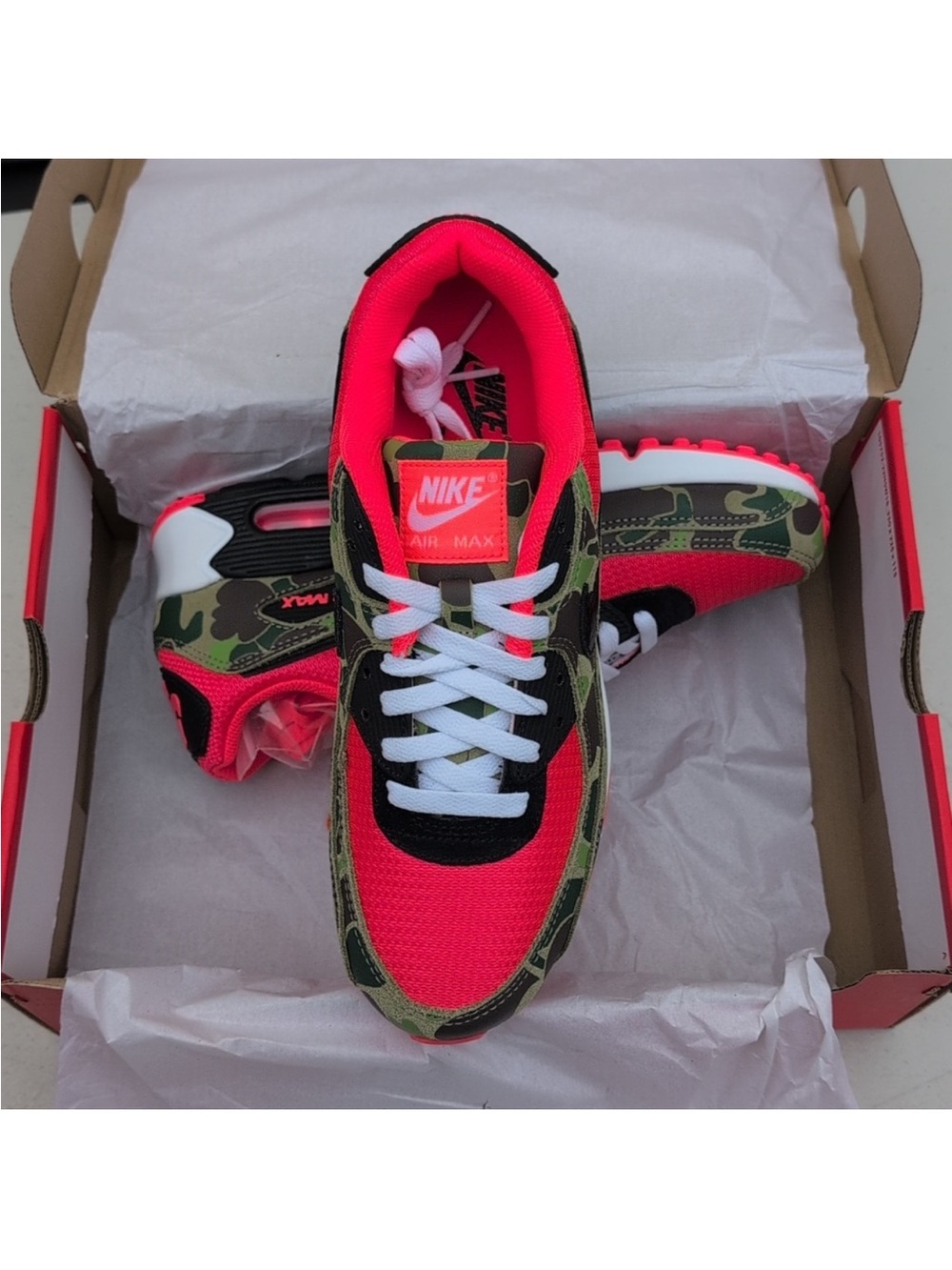 Nike Air Max 90 Hot Pink Camo Trainers - Picture 3 of 5